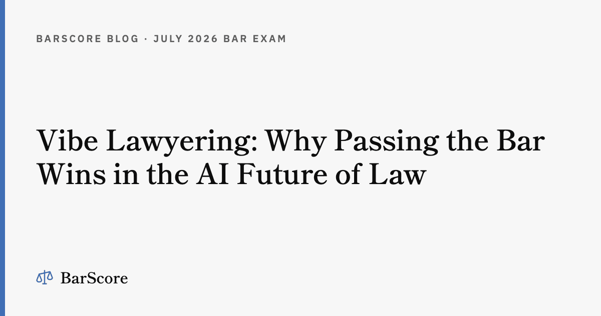 Vibe Lawyering: Why Passing the Bar Wins in the AI Future of Law